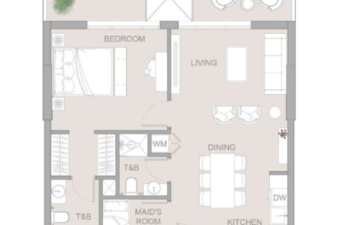 Leilighet til salgs i Jumeirah Village Circle, Dubai, Emiratene 1 rom, 39 kvm Nr. 732356 - Foto 6