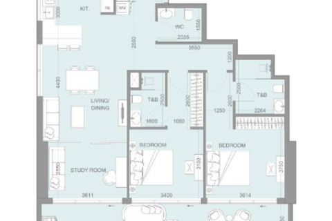Купити квартиру в Jumeirah Village Triangle, Дубай, ОАЕ 1 кімната, 52м2, № 732354 - фото 9