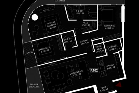 Byt v Abu Dhabi, SAE 2 ložnice, 108 m² Č.: 690266 - fotografie 6