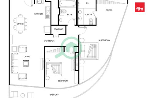 Üürile anda korter asukohaga Downtown Dubai (Downtown Burj Dubai), AÜE: 2 magamistoaga, 123.9 m² Nr 757833 - pilt 14
