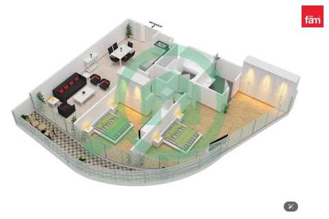 Üürile anda korter asukohaga Downtown Dubai (Downtown Burj Dubai), AÜE: 2 magamistoaga, 123.9 m² Nr 757833 - pilt 15