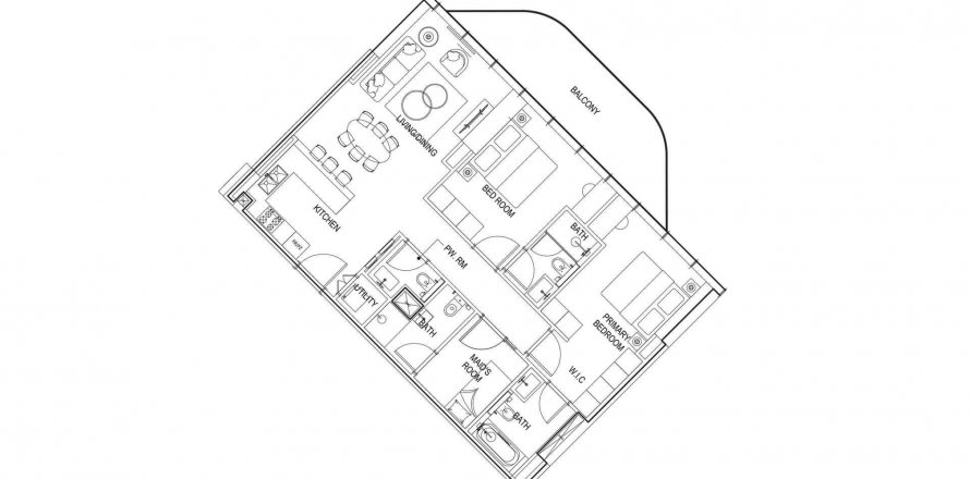 Apartamento en Nadd Al Sheba, Dubai, EAU 2 dormitorios, 120.87 m² № 547496