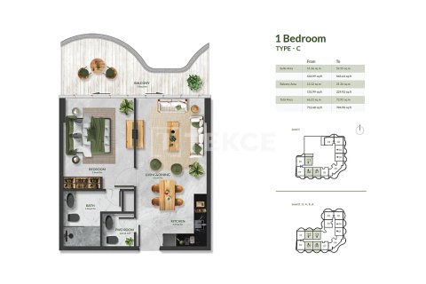 Apartmen di Al Marjan Island, Ras Al Khaimah, UAE 2 bilik tidur, 103 meter persegi № 693306 - foto 15