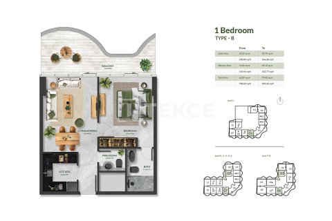 Apartmen di Al Marjan Island, Ras Al Khaimah, UAE 2 bilik tidur, 103 meter persegi № 693306 - foto 14