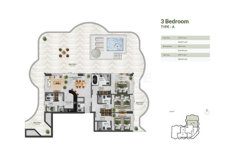 Apartmen di Al Marjan Island, Ras Al Khaimah, UAE 2 bilik tidur, 103 meter persegi № 693306 - foto 19