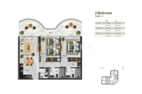 Apartmen di Al Marjan Island, Ras Al Khaimah, UAE 2 bilik tidur, 103 meter persegi № 693306 - foto 18