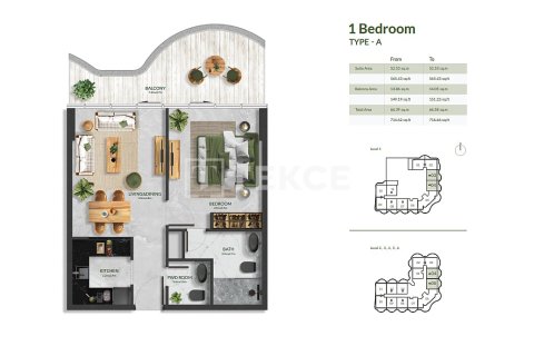 Apartmen di Al Marjan Island, Ras Al Khaimah, UAE 2 bilik tidur, 103 meter persegi № 693306 - foto 13