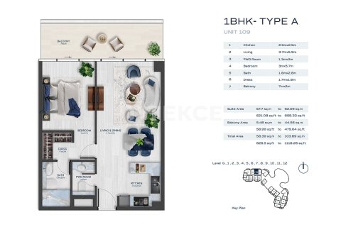 Apartamento para venda em Al Marjan Island, Ras Al Khaimah, EAU 1 quarto, 56 m2 № 693309 - foto 19