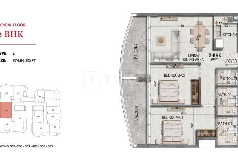 Διαμέρισμα σε Dubai, ΗΑΕ 1 υπνοδωμάτιο, 70 τ.μ. Αρ. 740695 - φωτογραφία 22