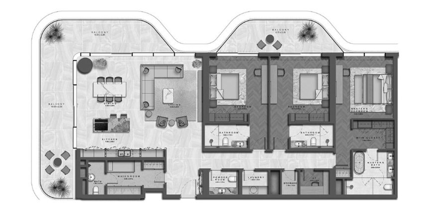 Apartamento en Saadiyat Island, Abu Dhabi, EAU 3 dormitorios, 263 m² № 758556