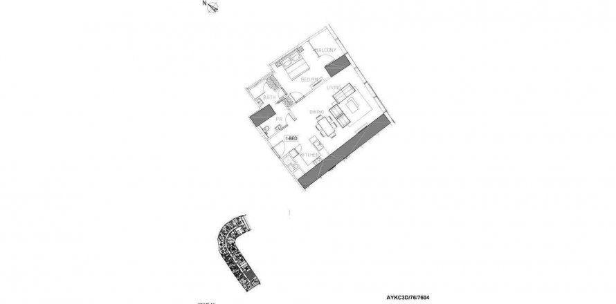 Apartment sa SAFA TWO sa Al Safa, Dubai, UAE 1 silid-tulugan, 88.84 sq.m. № 294961