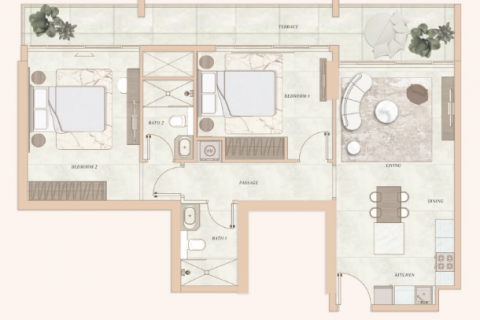 Apartman u gradu Dubai, UAE 2 spavaće sobe, 103 m2 Br. 603929 - Slika 17