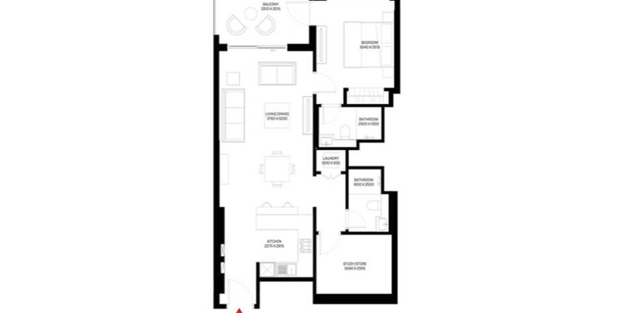 Квартира в WAVES OPULENCE в Мохаммед Бин Рашид Сити, Дубай, ОАЕ 2 кімнати, 79.9м2 № 269740