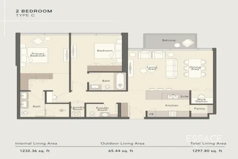 Dzīvoklis Arjan, Dubaijā, AAE 2 istabas, 120 m2 Nr. 738426 - attēls 10
