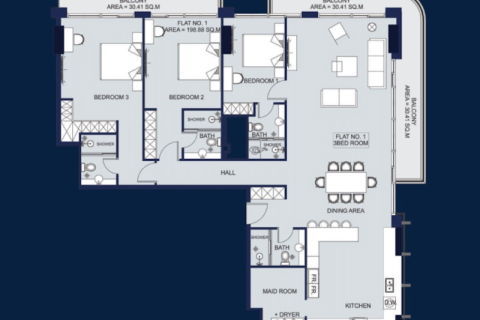 Dzīvoklis Jumeirah Lake Towers, Dubaijā, AAE 1 istaba, 7804 m2 Nr. 689792 - attēls 6