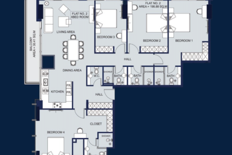 Dzīvoklis Jumeirah Lake Towers, Dubaijā, AAE 1 istaba, 7804 m2 Nr. 689792 - attēls 7