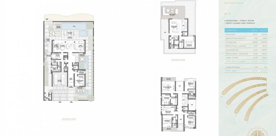 Vila u PALM JEBEL ALI u gradu Palm Jebel Ali, Dubai, UAE 6 spavaće sobe, 680 m2 Br. 345556