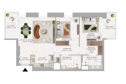 Apartmen di Dubai Creek Harbour (The Lagoons), Dubai, UAE 1 bilik tidur, 71 meter persegi № 704551 - foto 12
