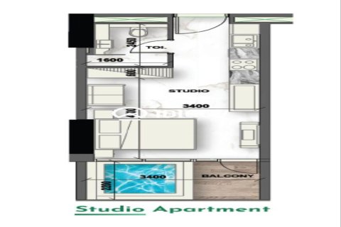 Apartment in Dubai Residence Complex, UAE 1 room, 37.63 sq.m. № 764658 - photo 8