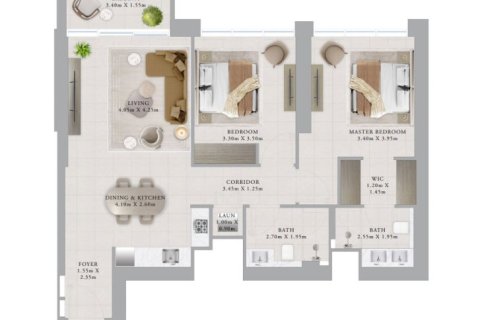 Appartement te koop in Dubai Creek Harbour (The Lagoons), Dubai, VAE 1 slaapkamer, 70 vr.m., nr 704971 - foto 11