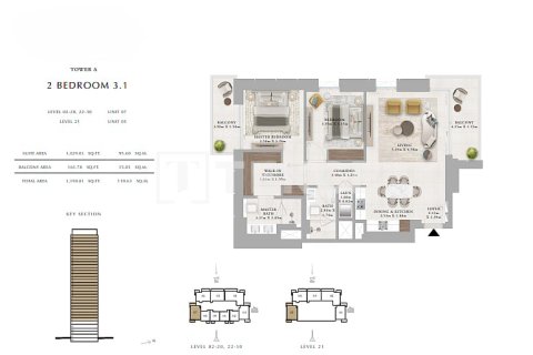 Müüa korter asukohaga Dubai, AÜE: 3 magamistoaga, 186 m² Nr 680109 - pilt 12