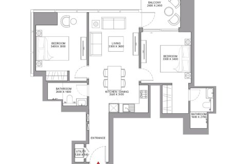 Apartmán v SKYSCAPE AVENUE v Nadd Al Sheba, Dubai, SAE 1 spálňa, 69 m2 č. 704964 - Fotografia 12