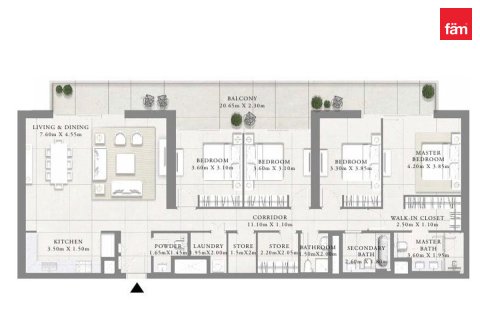 Penthouse til salg i Dubai, UAE 4 soveværelser, 223.1 kvm № 736947 - foto 25