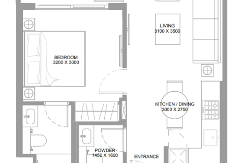 Huoneisto Umm Al Quwain, Arabiemiraatit 1 makuuhuone, 48 m2 № 600131 - kuva 10