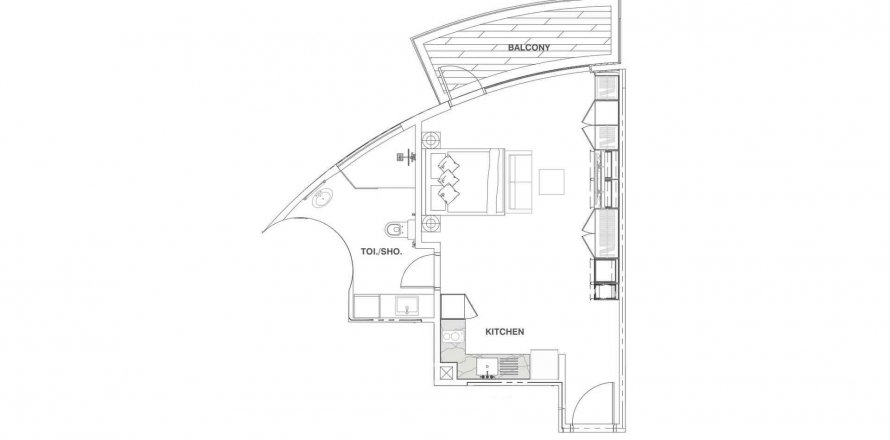 Byt v MBL Signature v Jumeirah Lake Towers, Dubai, SAE 56.11 m² Č.: 564715