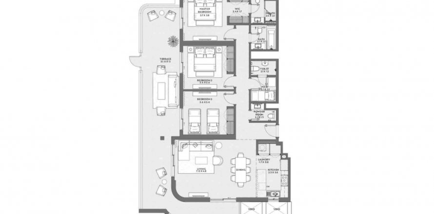 Apartament w Jumeirah Village Circle, Dubai, ZEA 3 sypialnie, 163.04 mkw. nr 393497