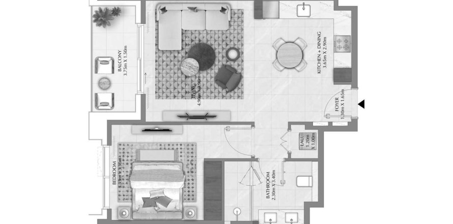 Apartament în Dubai Creek Harbour (The Lagoons), Dubai, EAU 1 dormitor, 70.68 mp.  №645491
