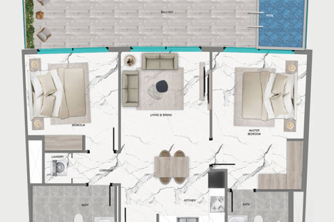 Dzīvoklis Majan, Dubaijā, AAE 1 istaba, 36 m2 Nr. 732807 - attēls 5