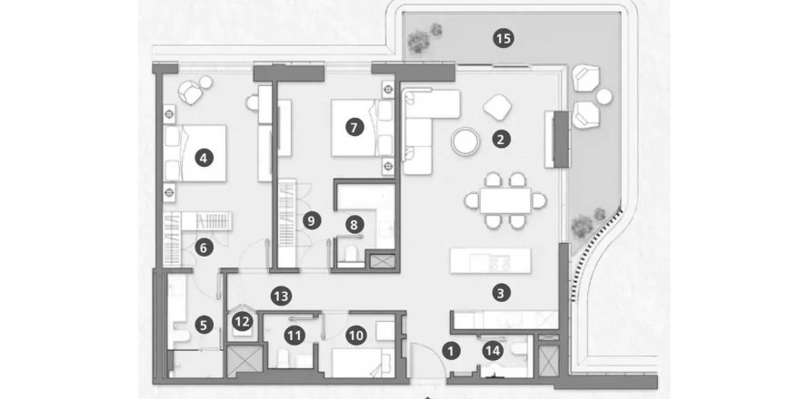 Apartamento en Al Reem Island, Abu Dhabi, EAU 2 dormitorios, 141.86 m² № 734534