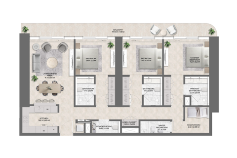 Byt v Business Bay, Dubai, SAE 1 ložnice, 71 m² Č.: 690002 - fotografie 6