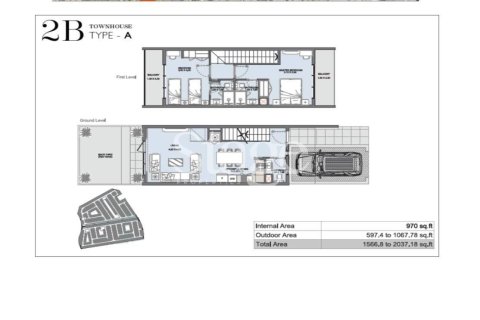 Townhouse di Dubai Land, UEA 2 kamar tidur, 88 m2 nomor 737511 - foto 11