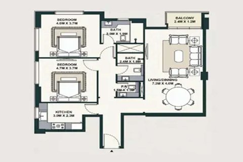Jumeirah Village Circle, Dubai, BAE’de satılık daire 1 yatak odası, 55 m&sup2; No 728432 - fotoğraf 17