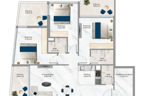 Διαμέρισμα σε Dubai Sports City, ΗΑΕ 1 δωμάτιο Αρ. 732691 - φωτογραφία 7