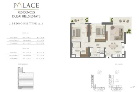 Leilighet til salgs i Dubai Hills Estate, Dubai, Emiratene 2 soverom, 112 kvm Nr. 737908 - Foto 15