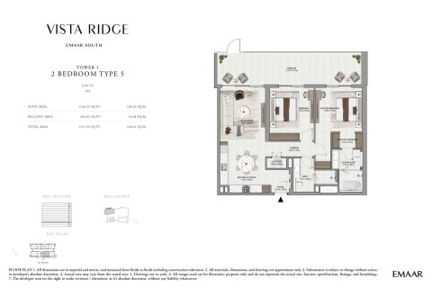Apartemen di Vista Ridge di Dubai South (Dubai World Central), Dubai, UEA 1 kamar tidur, 73 m2 nomor 704812 - foto 15