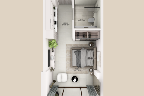 Apartament në Dubai Sports City, Emiratet e Bashkuara Arabe 1 dhomë, 36 m2. № 732639 - Foto 3