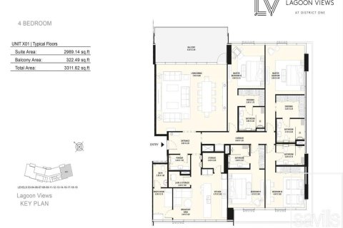Apartament do wynajęcia w Mohammed Bin Rashid City, Dubai, ZEA 4 sypialnie, 307.42 mkw., nr 766870 - zdjęcie 11