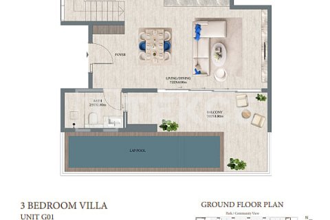 Apartmen di Dubai, UAE 3 bilik tidur, 185 meter persegi № 703123 - foto 23