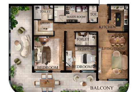 Huoneisto Al Reem Island, Abu Dhabi, Arabiemiraatit 1 huone, 33 m2 № 690068 - kuva 6