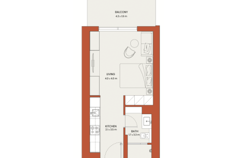 Apartment in Jumeirah Village Circle, Dubai, UAE 1 bedroom, 43 sq.m. № 732525 - photo 6